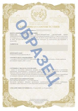 Образец Сертификат СТО 01.064.00220722.2-2020 Ковров Сертификат СТО 01.064.00220722.2-2020 